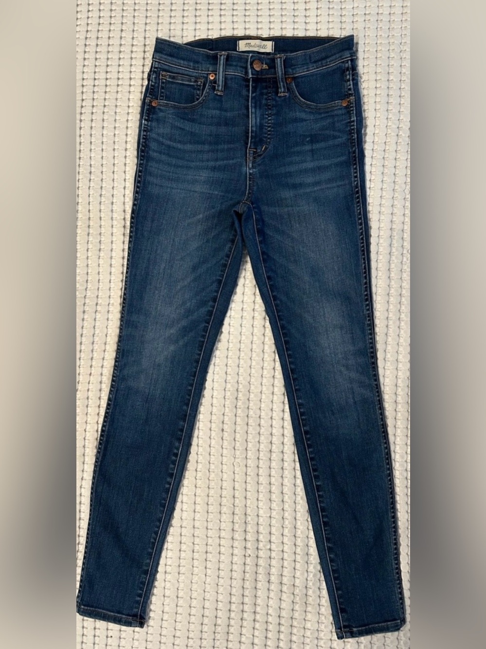Madewell 10” High-Rise Skinny Jeans (Medium–Dark Blue